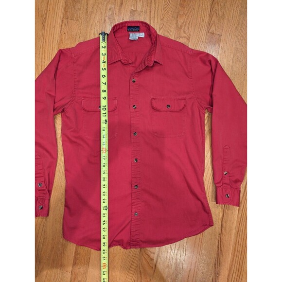 Vintage Patagonia Dual Spun Shirt Men's Medium M Red Button Up Hong Kong - Picture 5 of 7